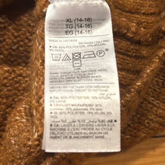 Old navy kid mock neck sweater size xlarge (14/16). - Picture 5 of 6